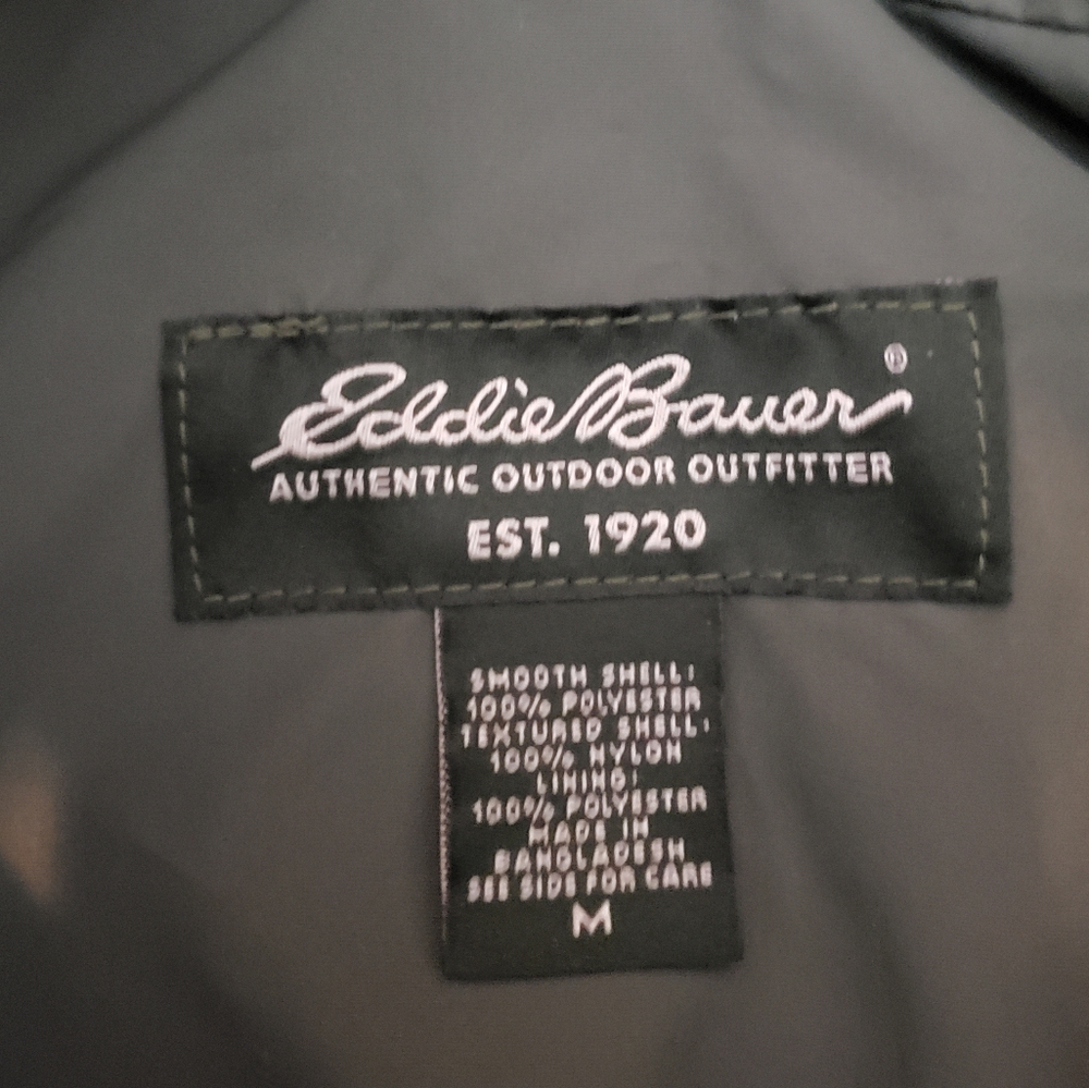 Eddie Bauer WeatherEdge Green Hooded Rain Parka Jacket Coat - Picture 8 of 8